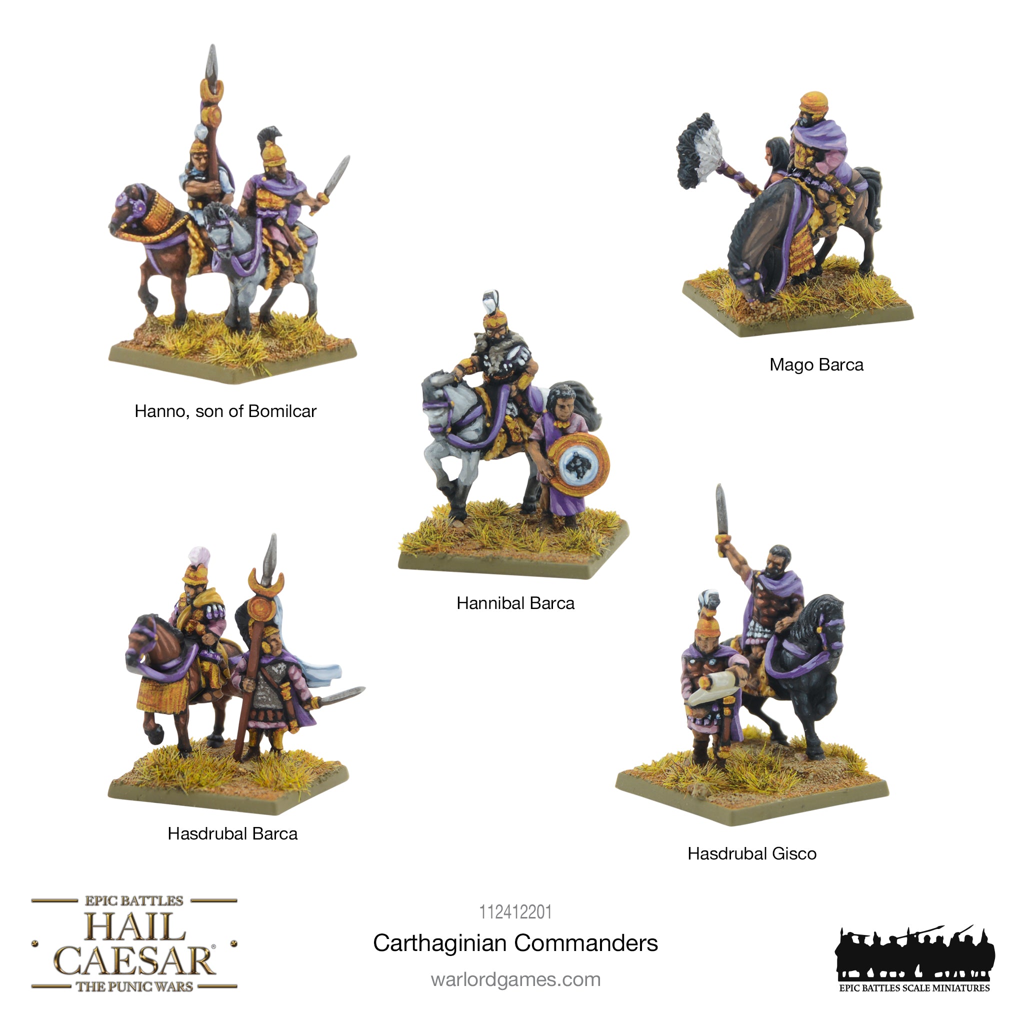 Hail Caesar Epic Battles: Carthaginian Commanders – Warlord Games Ltd