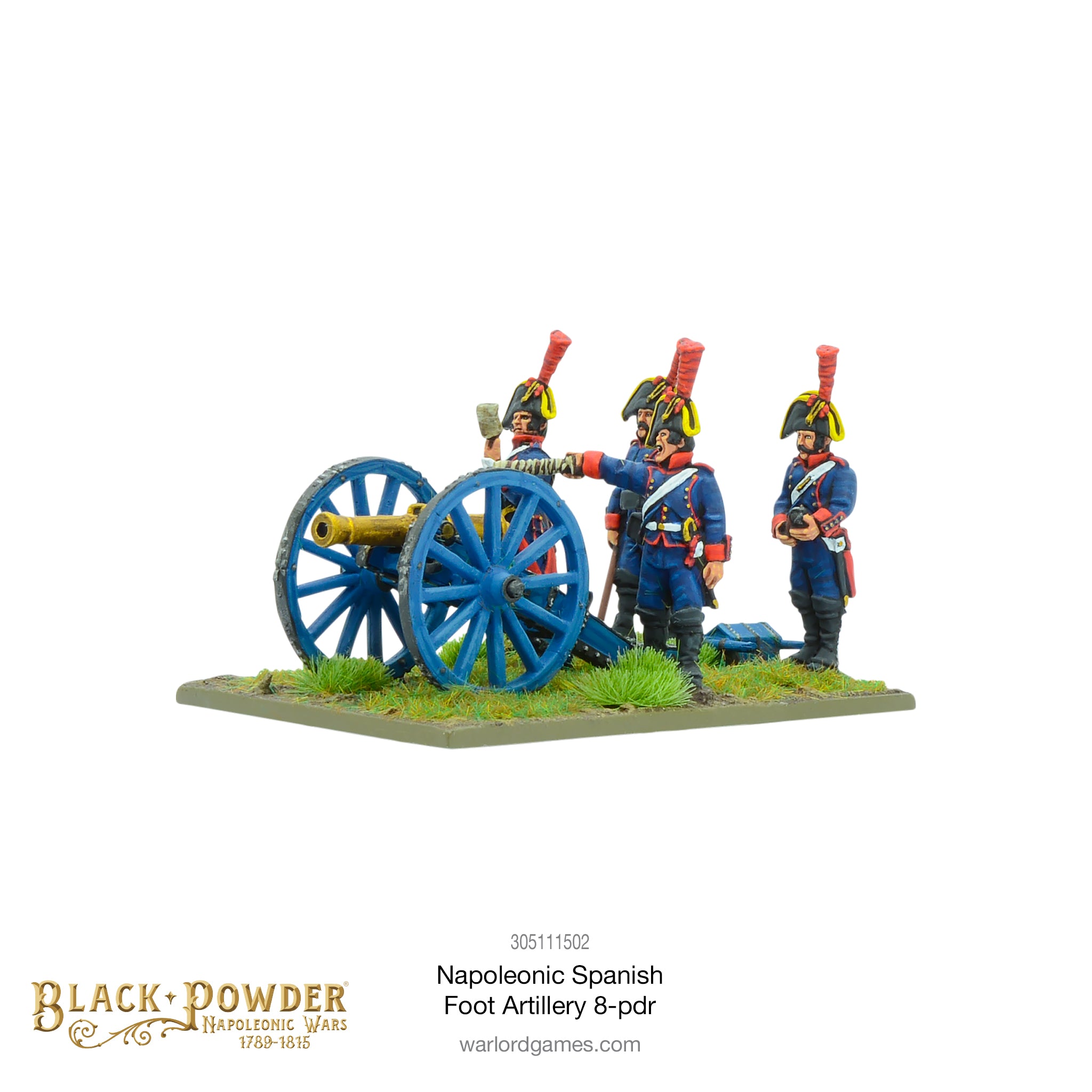 Napoleonic Spanish foot artillery 8-pdr