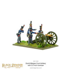 Napoleonic Dutch-Belgian Foot Artillery with 5.5-inch howitzer