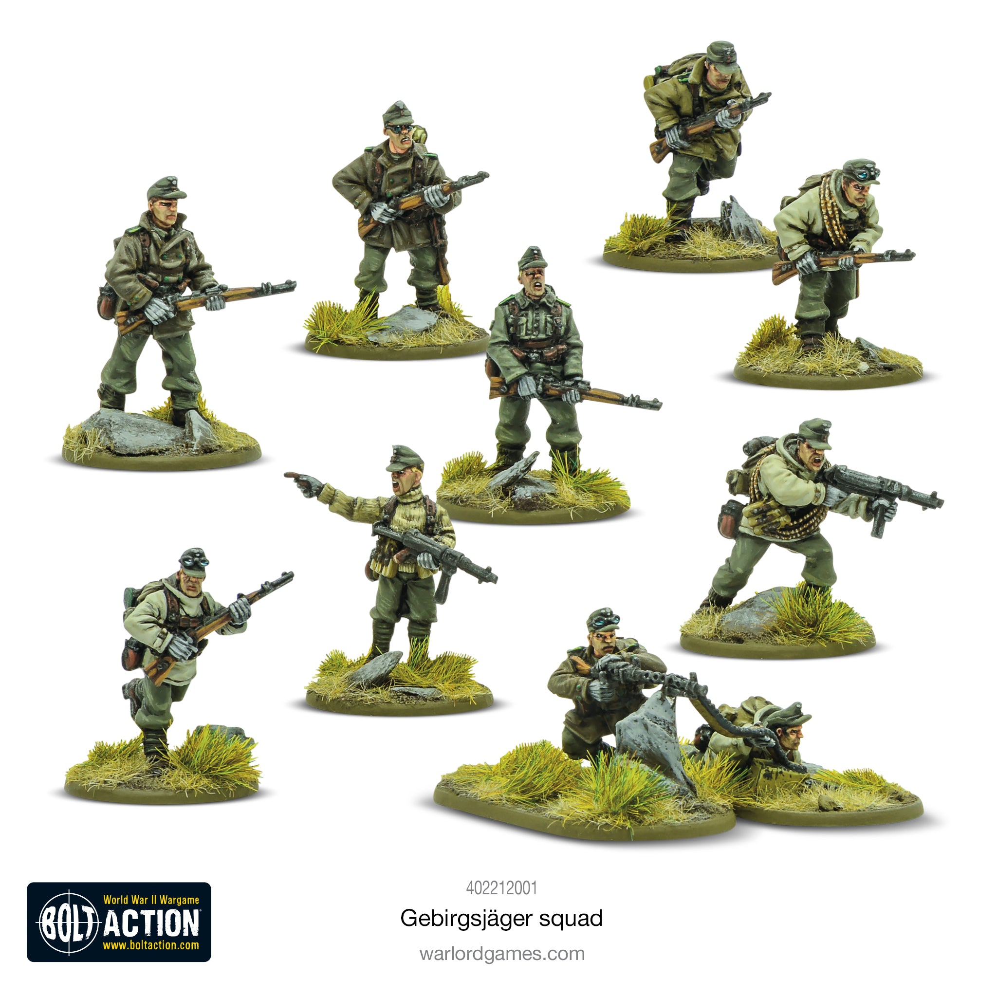 WarlordGames 402212001 - Bolt Action: Gebirgsjager squad PROMOCJA