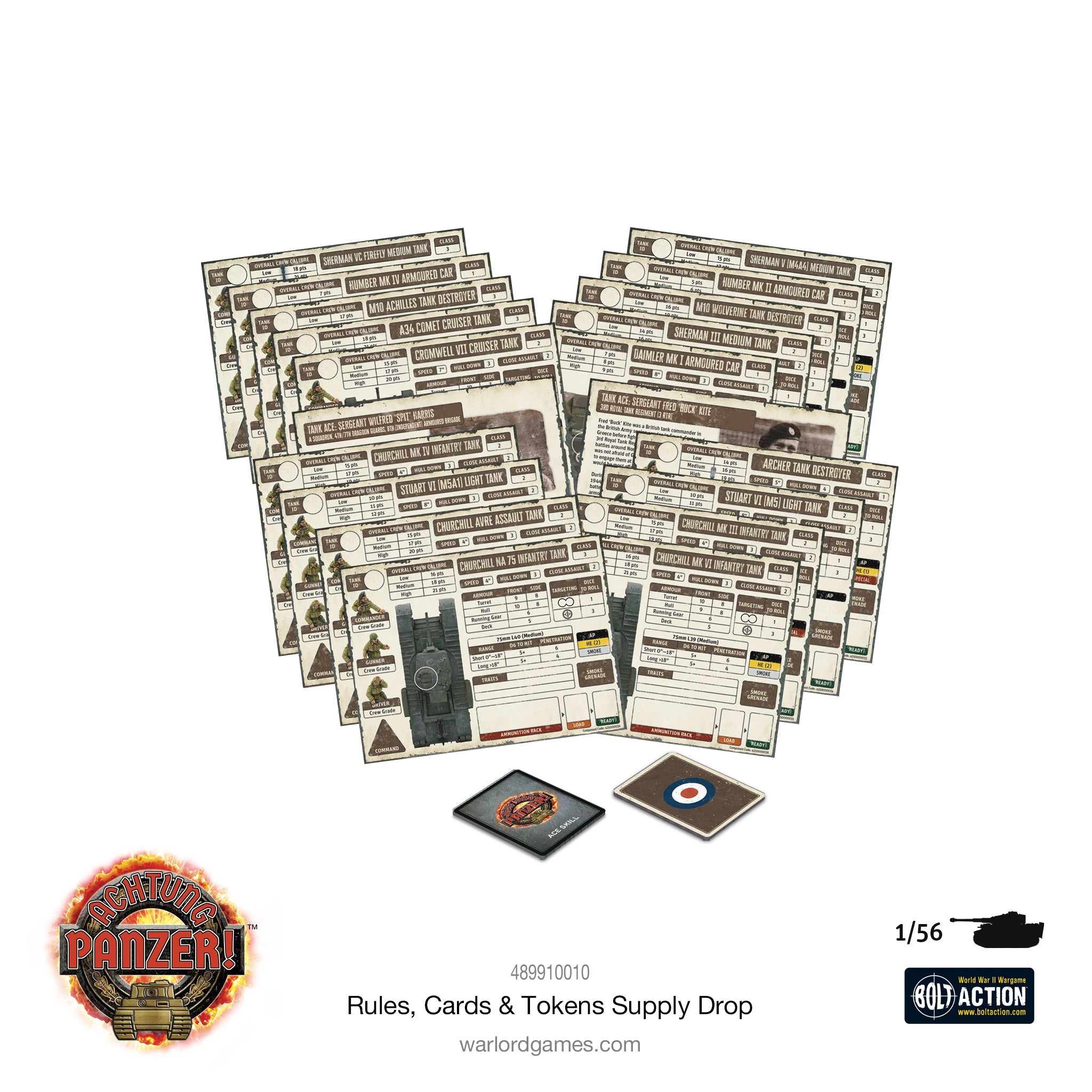 Achtung Panzer! Rules, Cards & Tokens Supply Drop