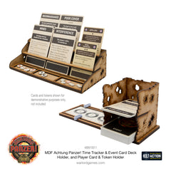 Achtung Panzer! MDF Time Tracker & Event Card Deck Holder, and Player Card & Token Holder