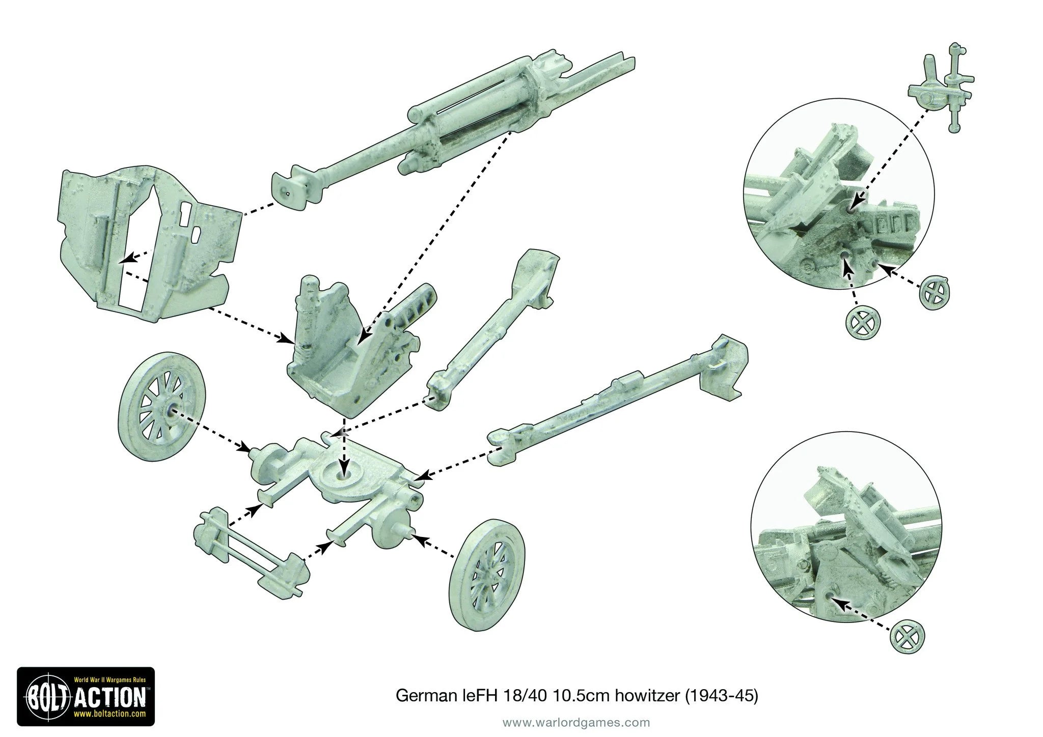 Afrika Korps LeFH 18 10.5cm medium artillery