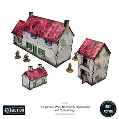 Bolt Action: Pre-painted WWII Normandy Homestead with Outbuildings