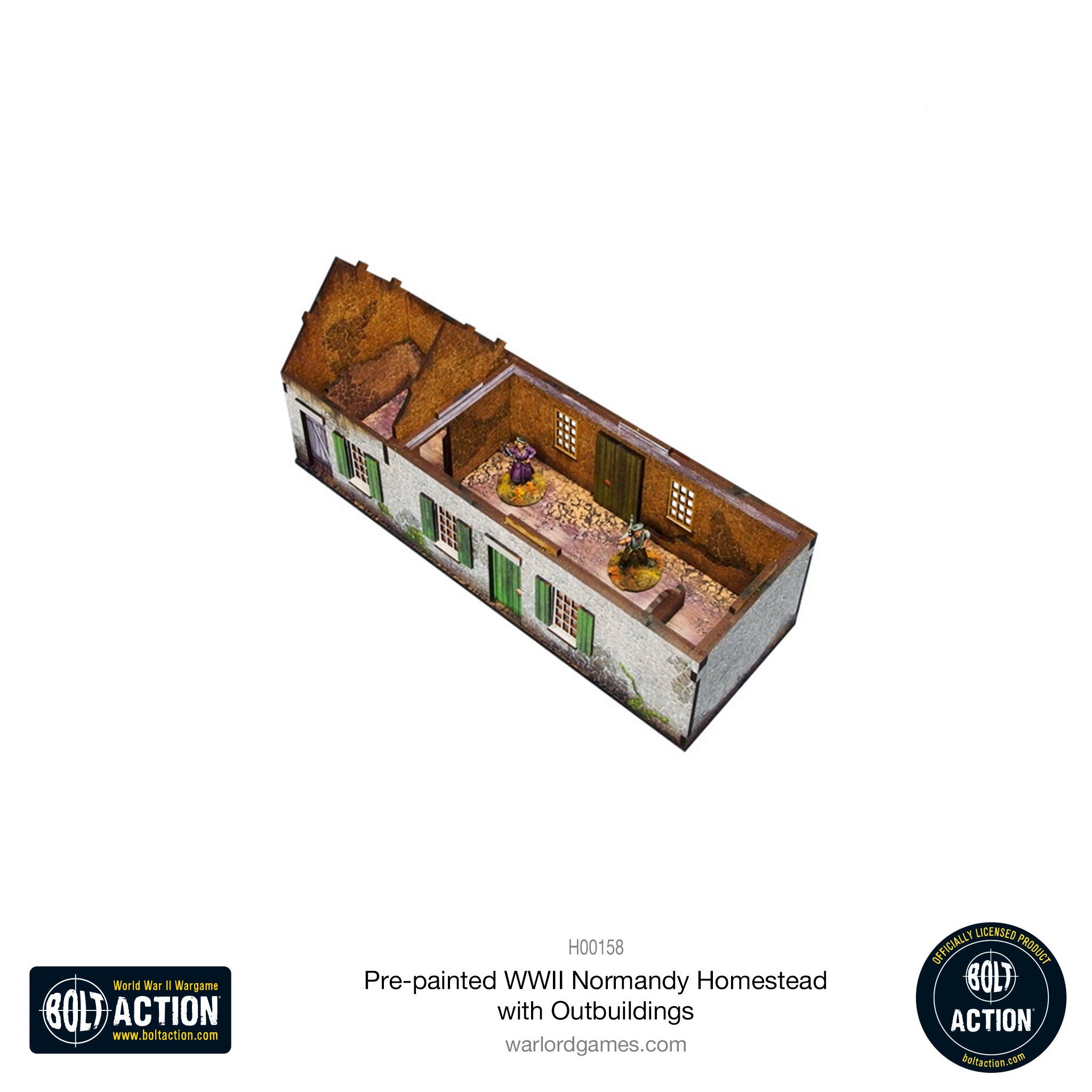 Bolt Action: Pre-painted WWII Normandy Homestead with Outbuildings