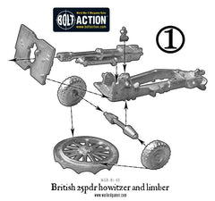 British 25 pdr Howitzer & Limber