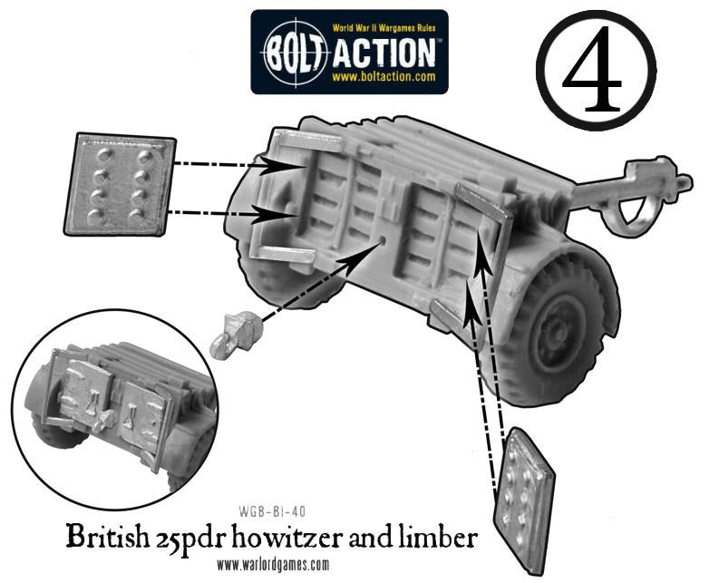 British 25 pdr Howitzer & Limber