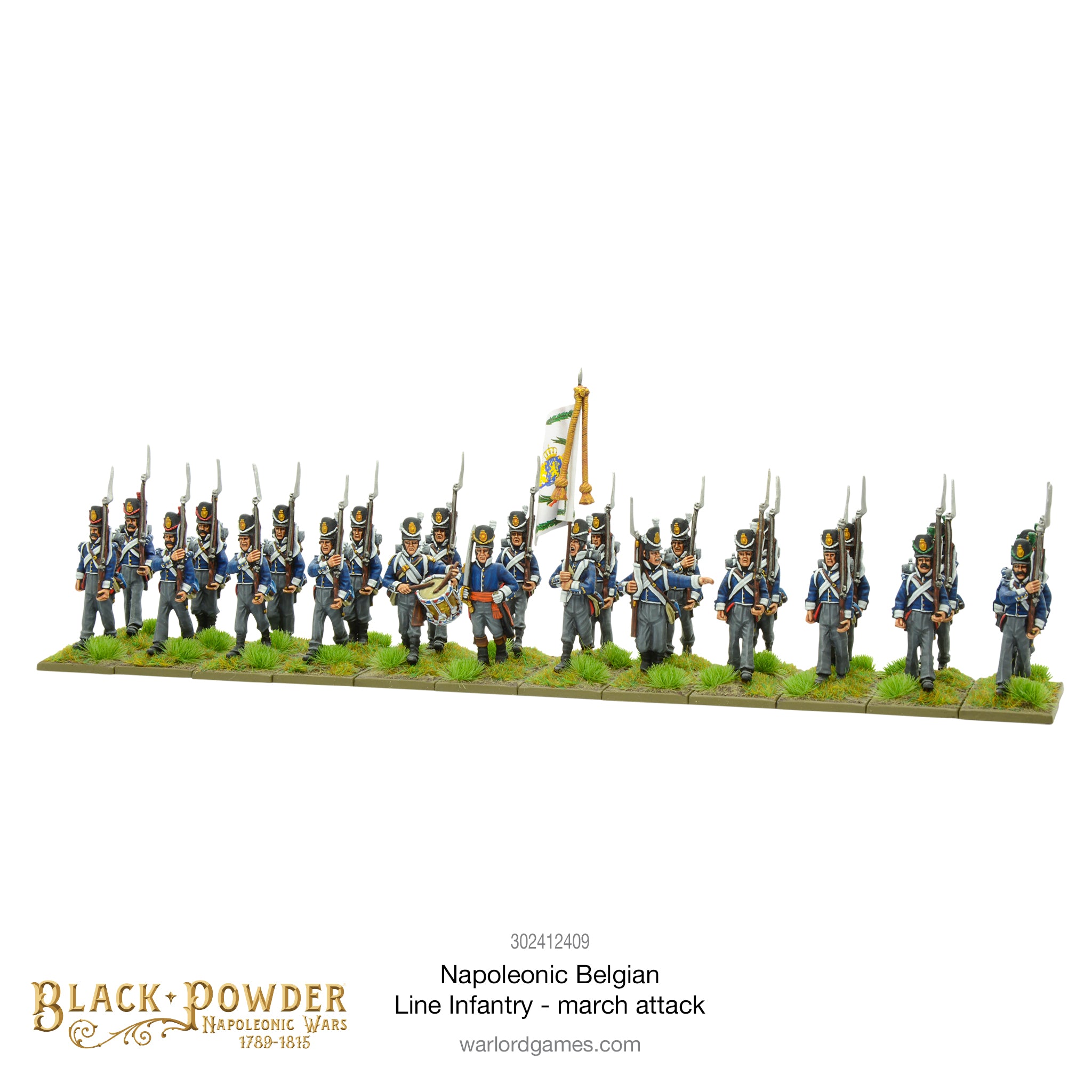 Napoleonic Belgian Line Infantry (march attack)