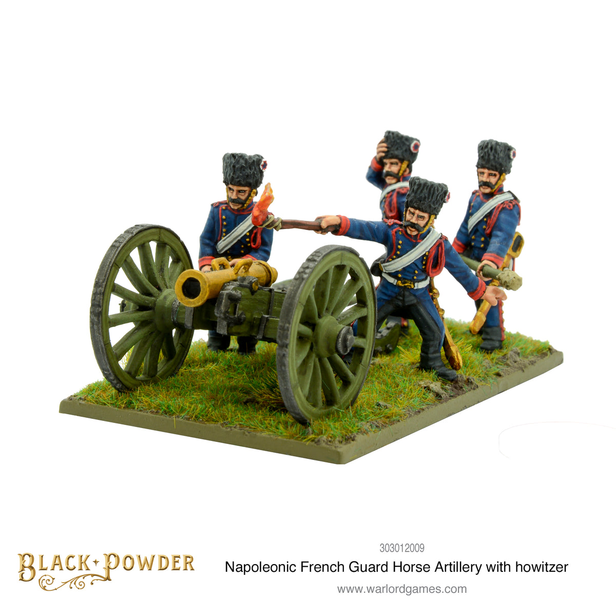 Napoleonic French Guard Horse Artillery with howitzer