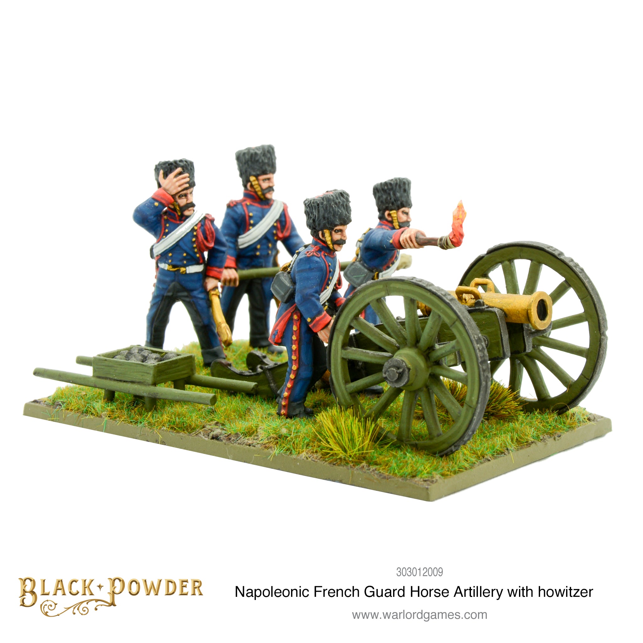 Napoleonic French Guard Horse Artillery with howitzer