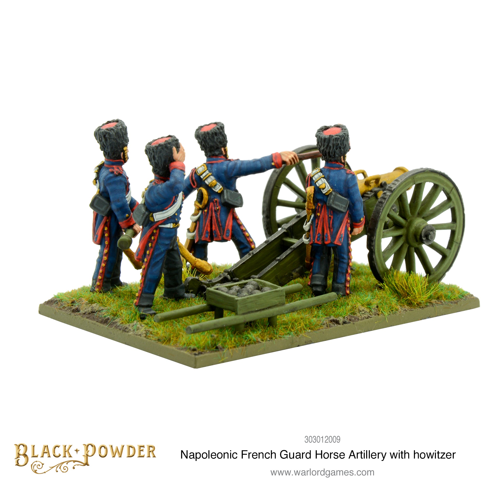 Napoleonic French Guard Horse Artillery with howitzer