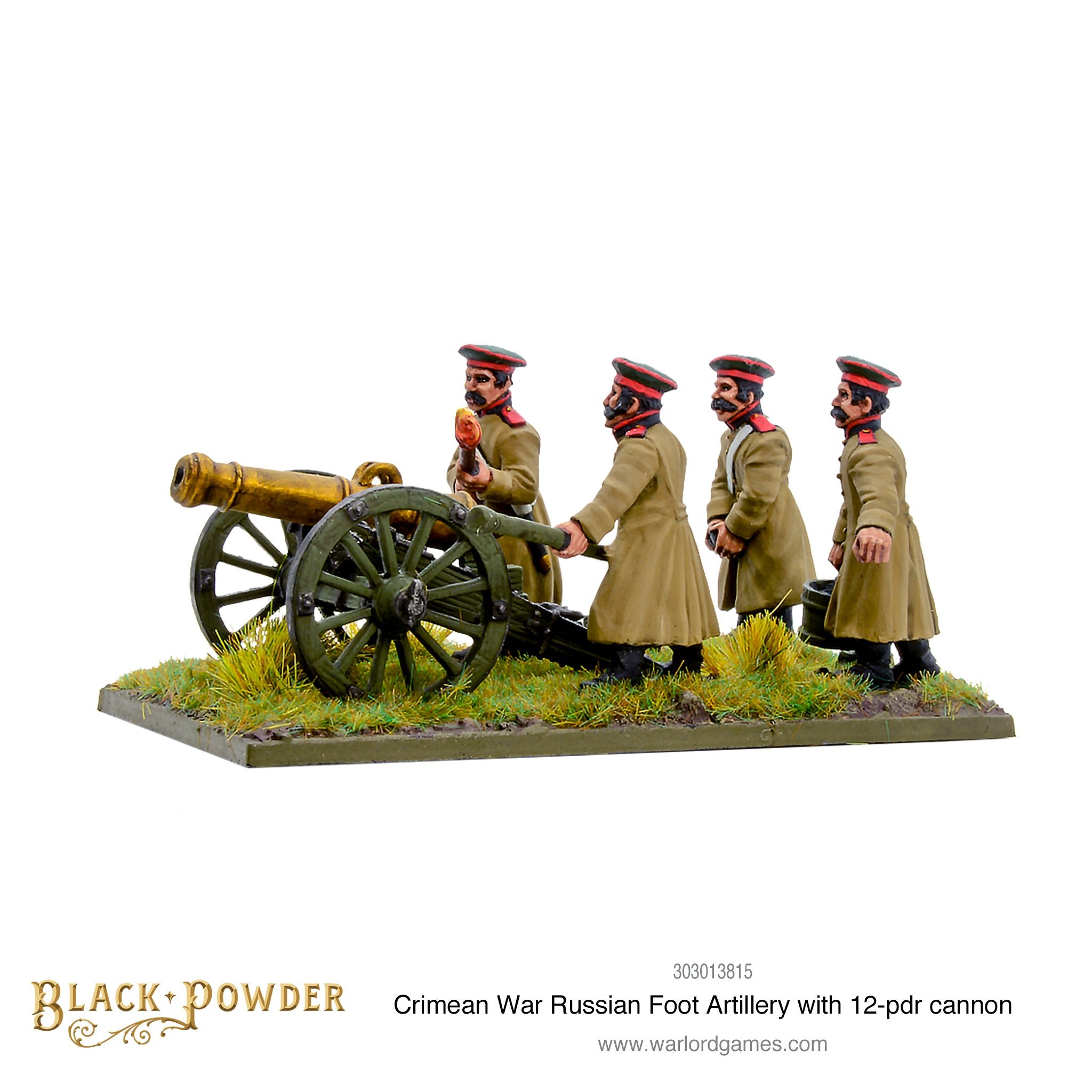 Crimean War Russian foot artillery with 12-pdr cannon