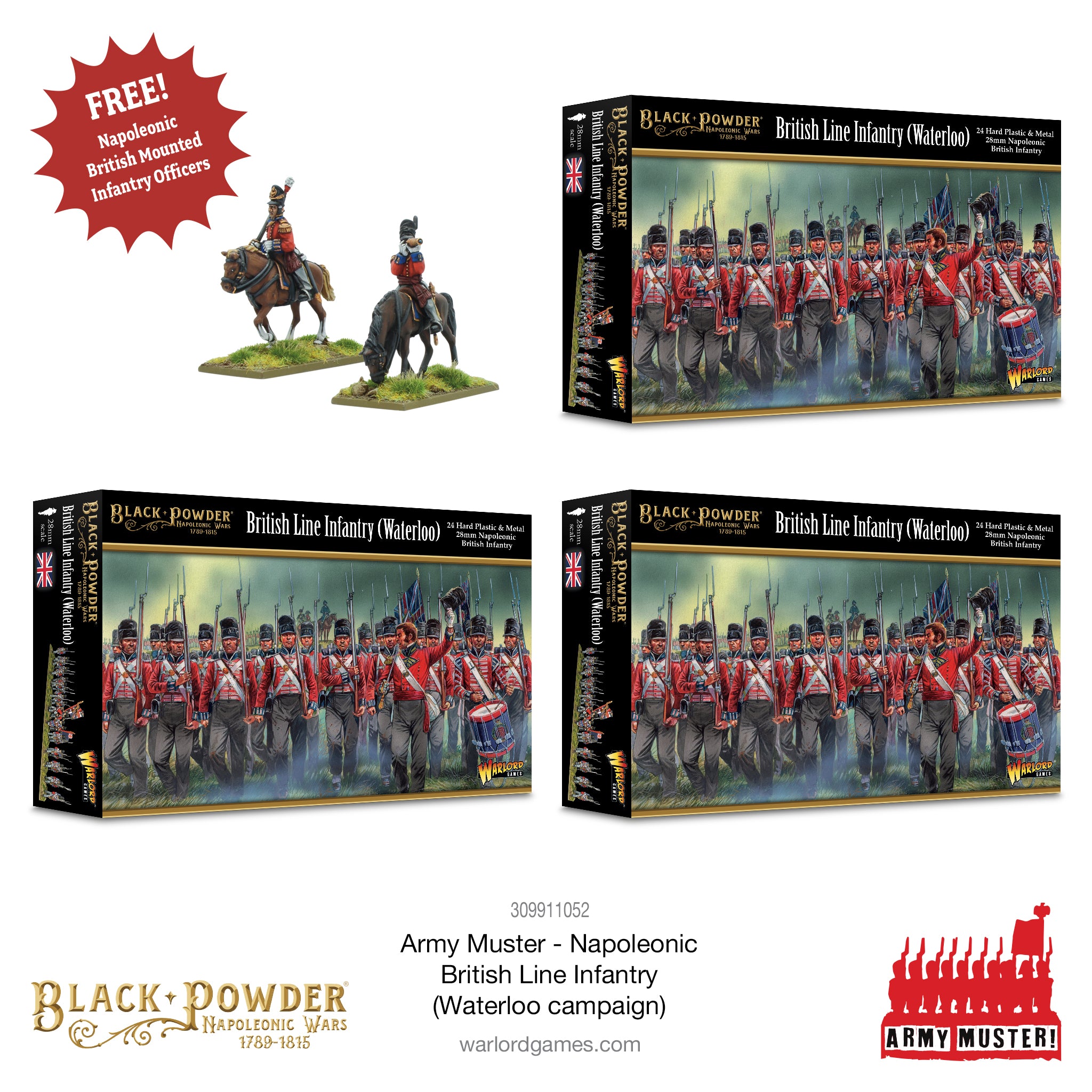 Army Muster: Napoleonic British Line Infantry (Waterloo Campaign)