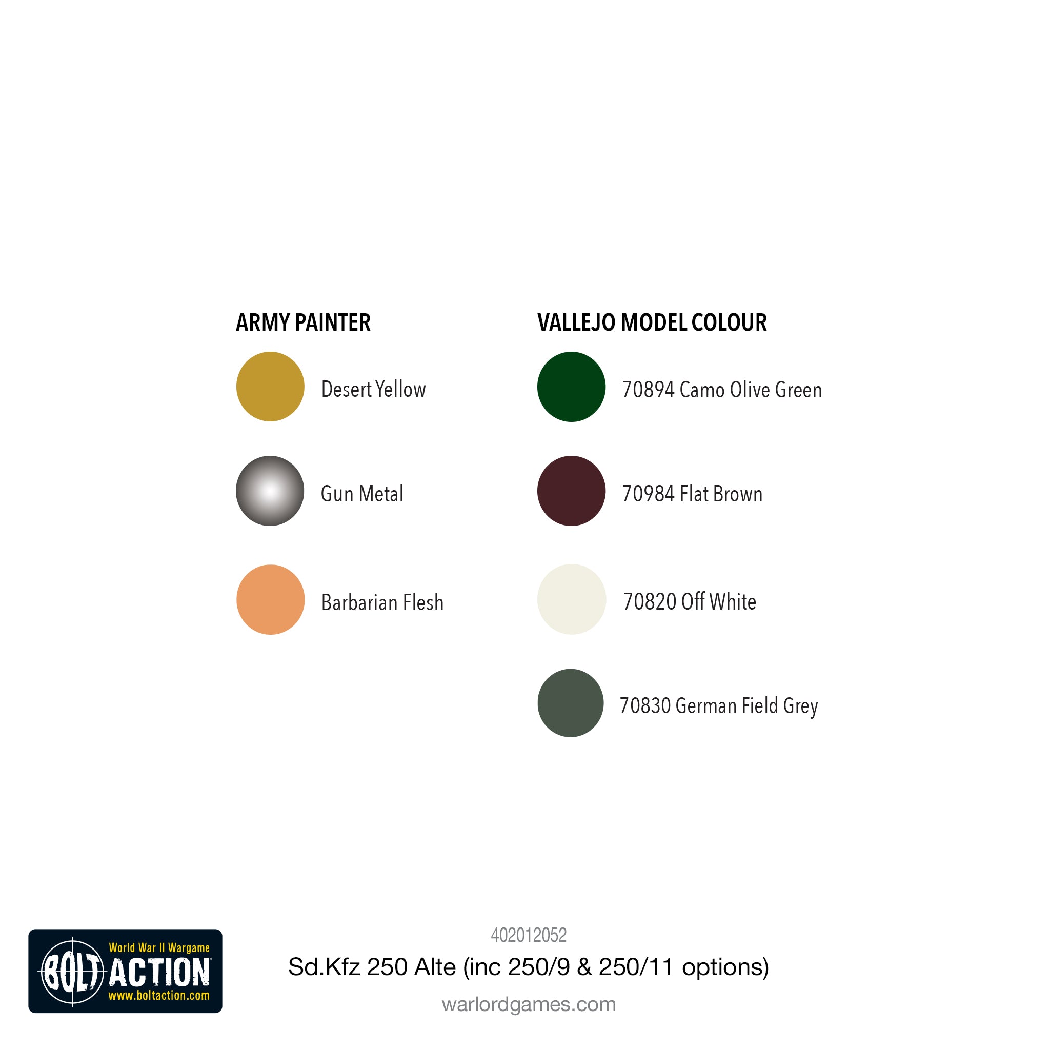 Sd.Kfz 250 (Alte) Half-Track (Options For 250/1, 250/9 & 250/11 Variants)