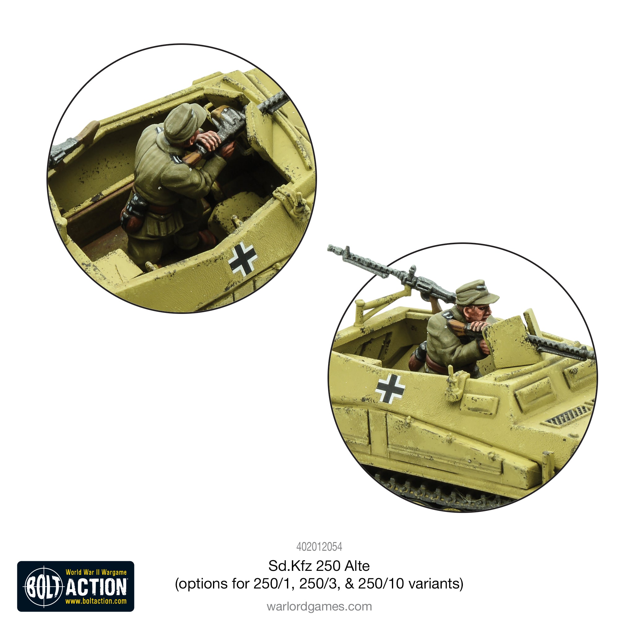 Sd.Kfz 250 (Alte) half-track (options to make 250/1, 250/3 or 250/10 variants)