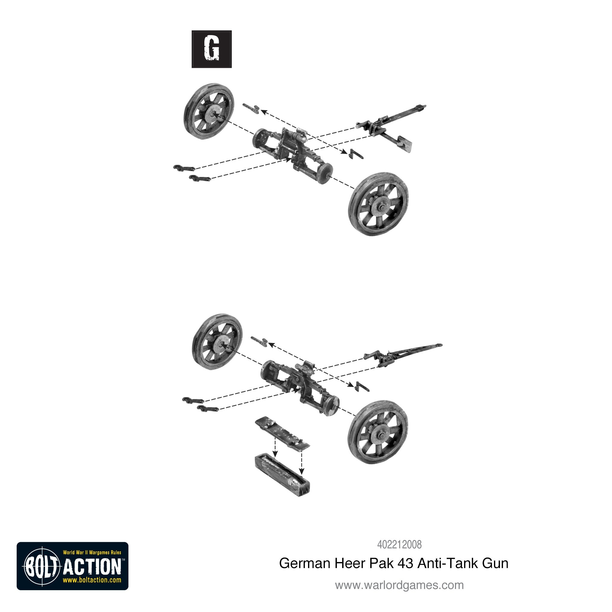 German Heer Pak 43 anti-tank gun