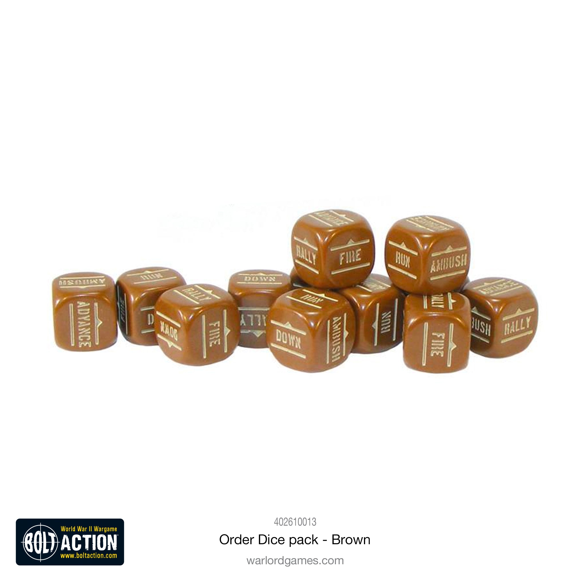 Bolt Action: Orders Dice Pack - Brown