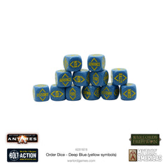 Order Dice - Deep Blue (Yellow Symbols)