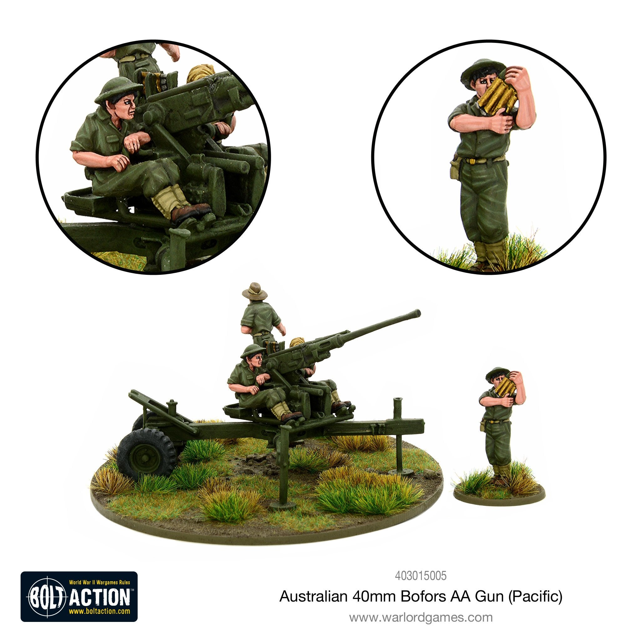 Australian 40mm Bofors AA gun (Pacific)