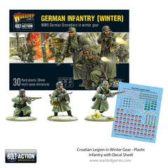 Croatian Legion in Winter Gear - Plastic Infantry with Decal Sheet