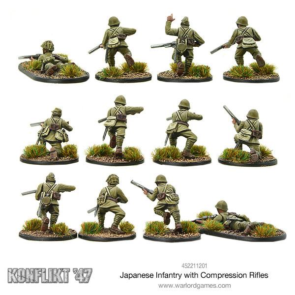 Japanese Infantry with compression rifles