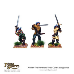 Mac Colla "The Devastator", with bodyguards and Highlander Hero