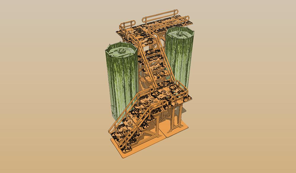 Silo / Gantry Scenery Set