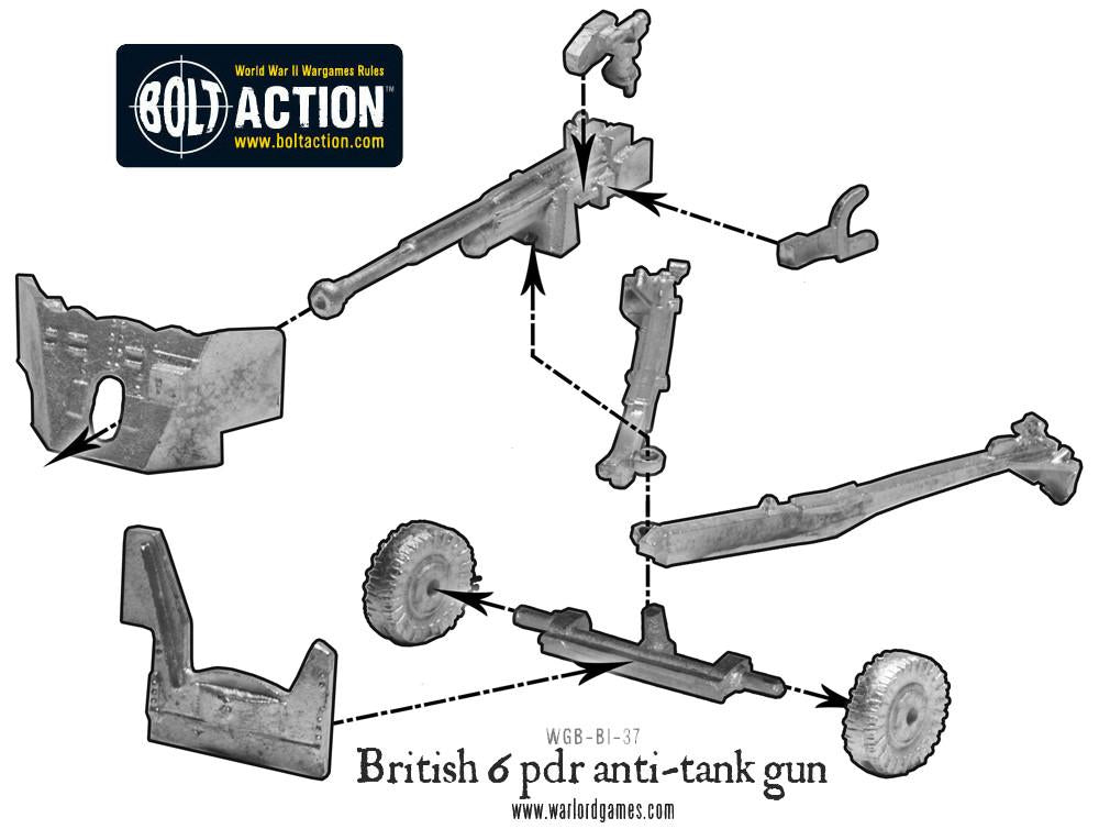 British Army Six Pounder AT Gun