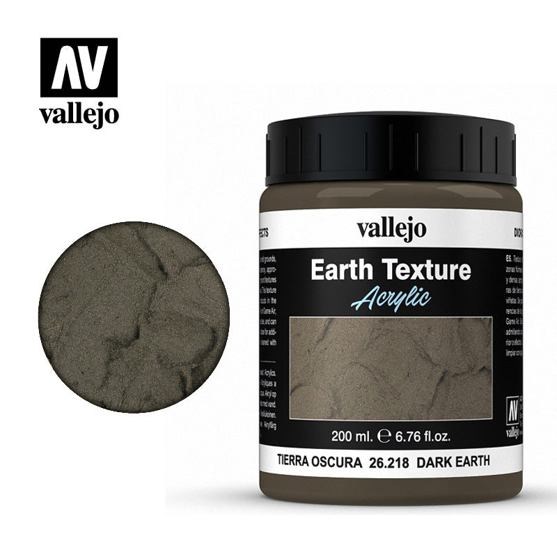 Vallejo Acrylic Earth Texture - Dark Earth 200ml – Warlord Games Ltd