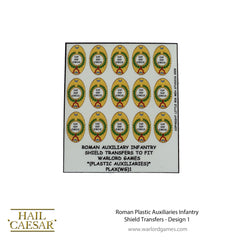 Roman plastic Auxiliaries Infantry shield transfers 1