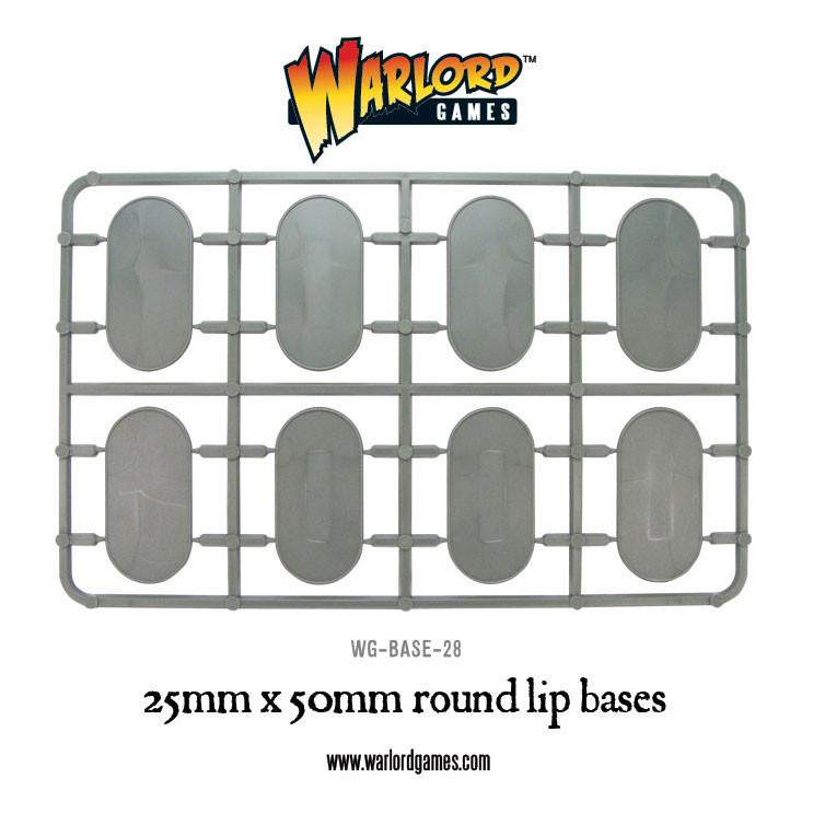 25mm x 50mm round lip bases sprue