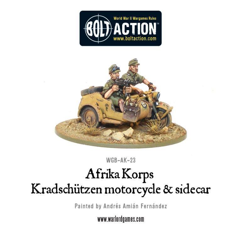 Afrika Korps Kradschutzen motorcycle and sidecar