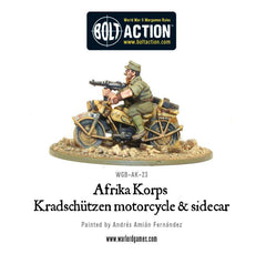 Afrika Korps Kradschutzen motorcycle and sidecar