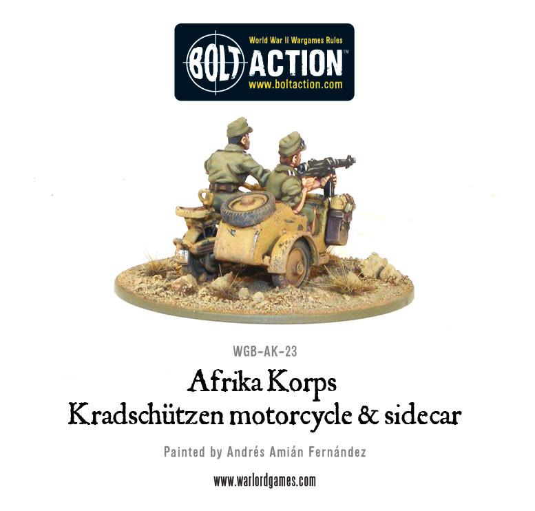 Afrika Korps Kradschutzen motorcycle and sidecar