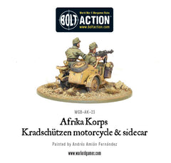 Afrika Korps Kradschutzen motorcycle and sidecar