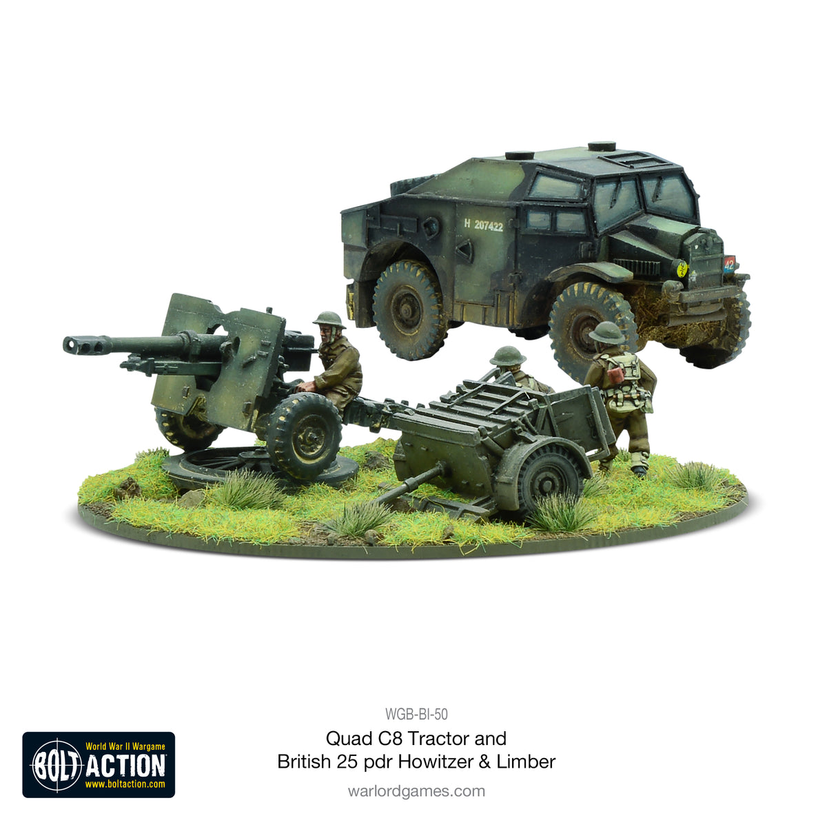 Quad C8 Tractor and British 25 pdr Howitzer & Limber