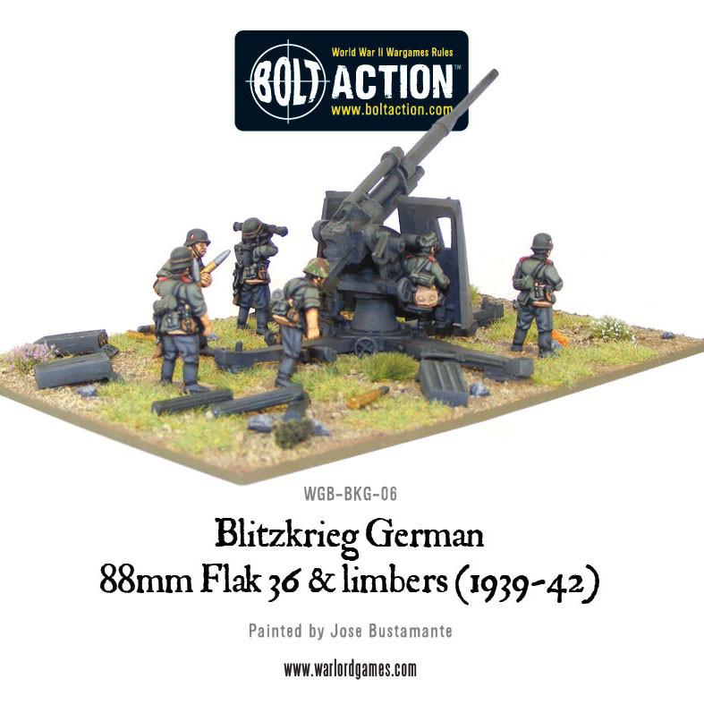 Blitzkrieg German 88mm Flak 36 & limbers (1939-42)