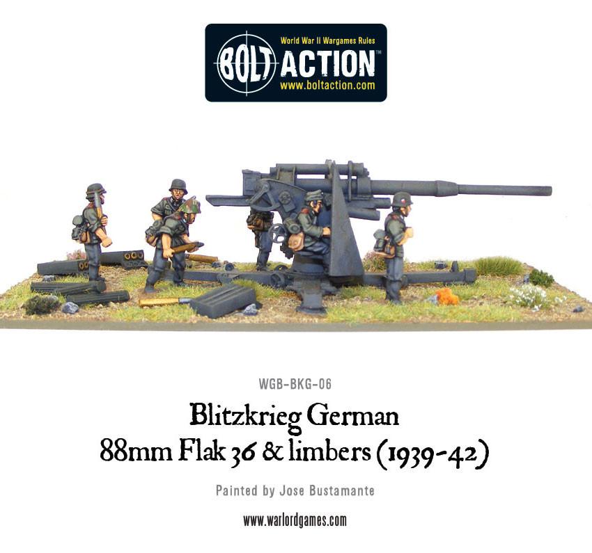 Blitzkrieg German 88mm Flak 36 & limbers (1939-42)