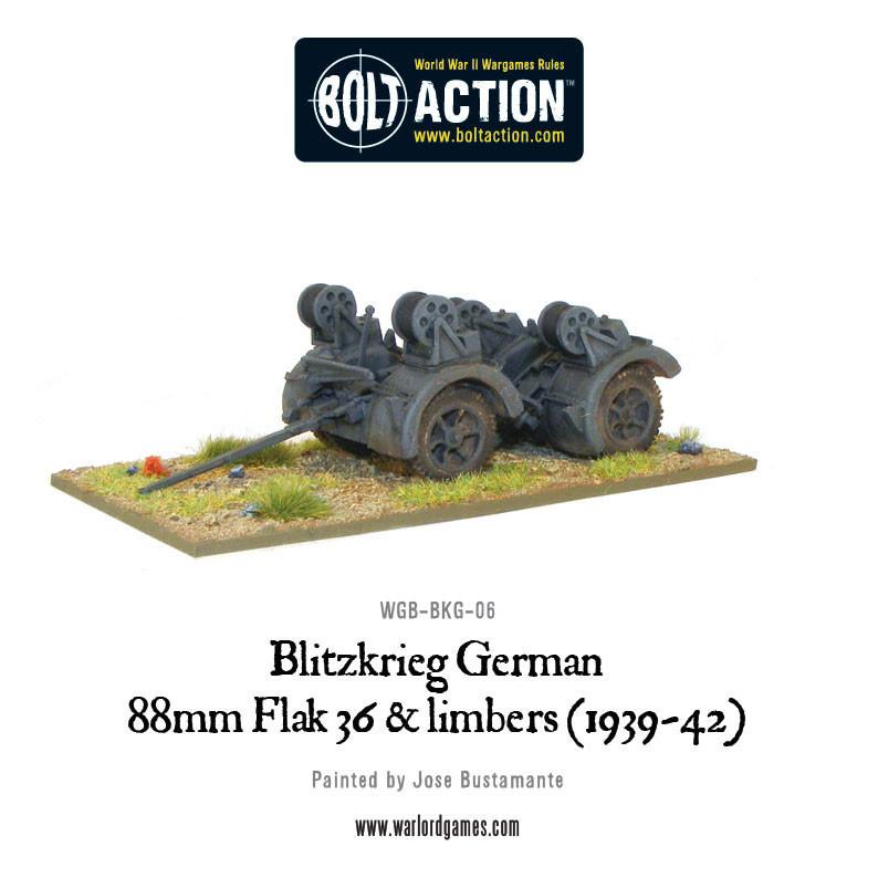 Blitzkrieg German 88mm Flak 36 & limbers (1939-42)