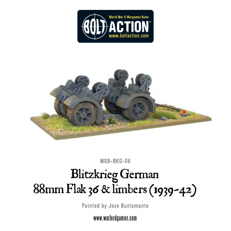 Blitzkrieg German 88mm Flak 36 & limbers (1939-42)