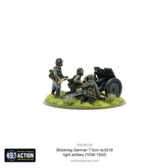 Blitzkrieg German 75mm LeiG 18 light artillery (1939-42)