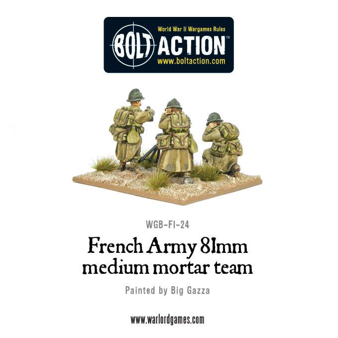 French Army 81mm medium mortar team