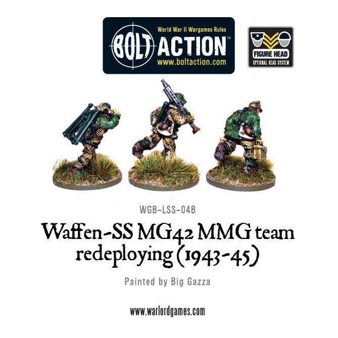 Waffen-SS MG42 MMG team redeploying (1943-45)