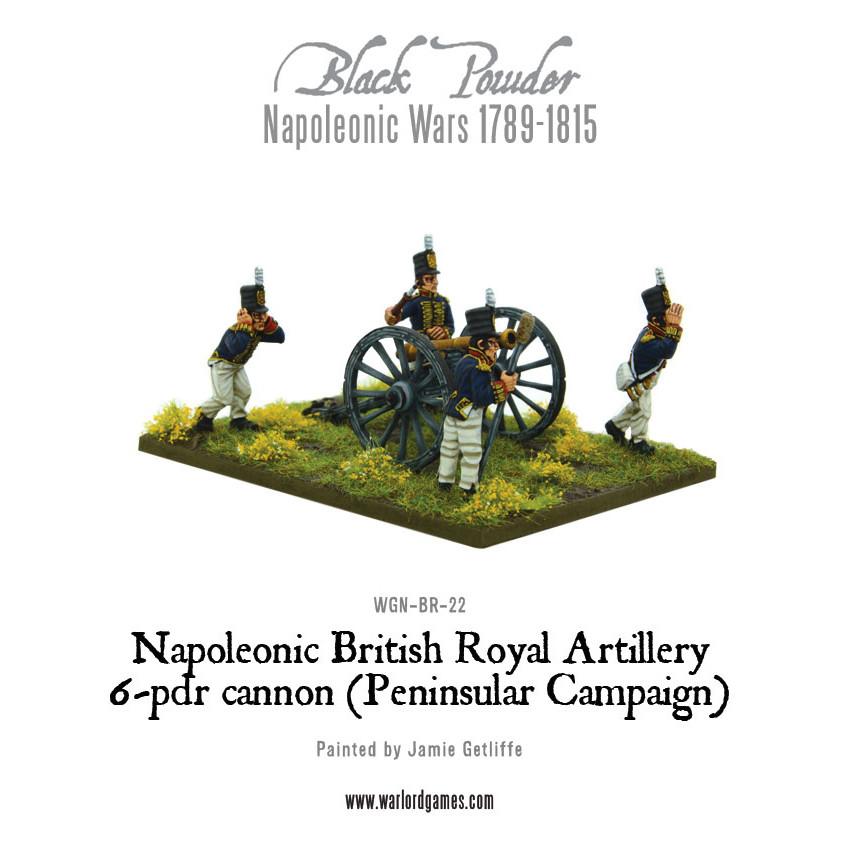 Napoleonic British Royal Artillery 6-pdr cannon (Peninsular Campaign)