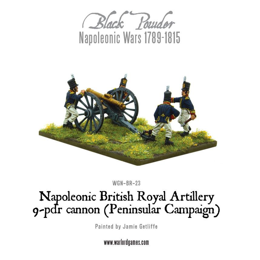 Napoleonic British Royal Artillery 9-pdr cannon (Peninsular Campaign)