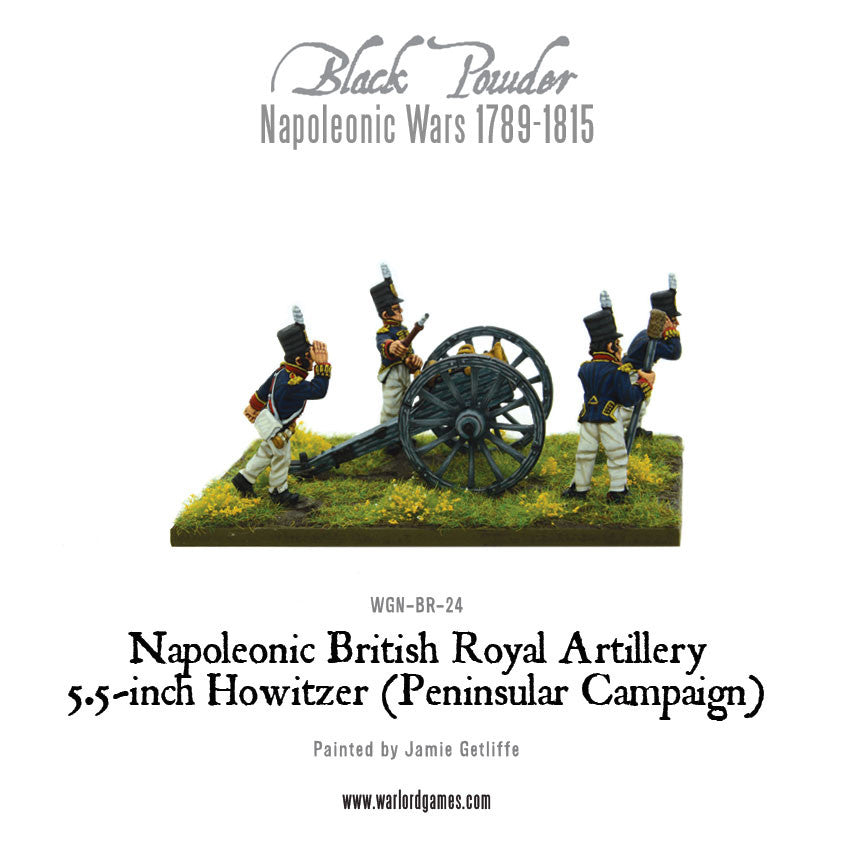 Napoleonic British Royal Artillery 5.5-inch Howitzer (Peninsular Campaign)