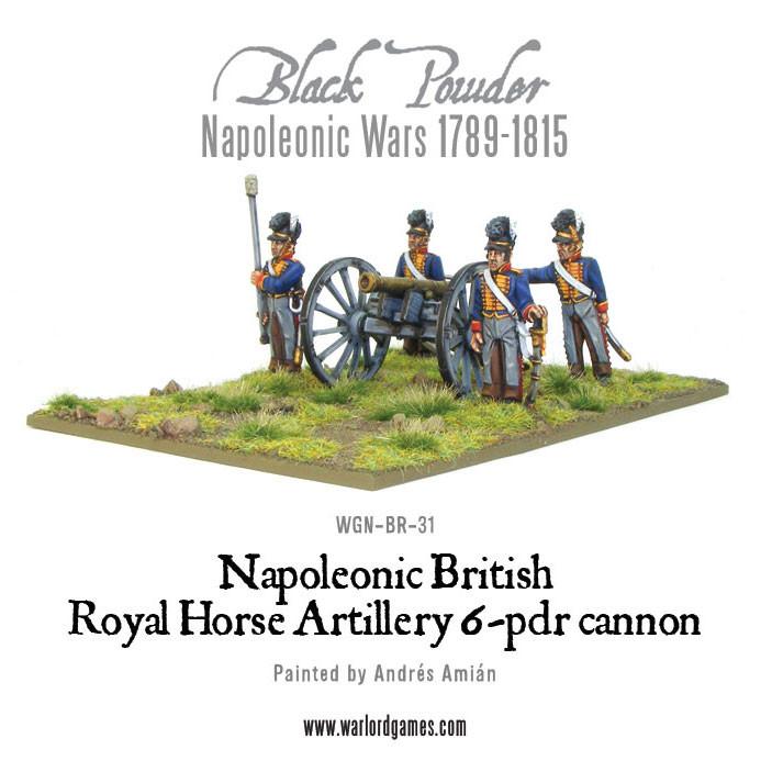 Napoleonic British Royal Horse Artillery 6-pdr cannon