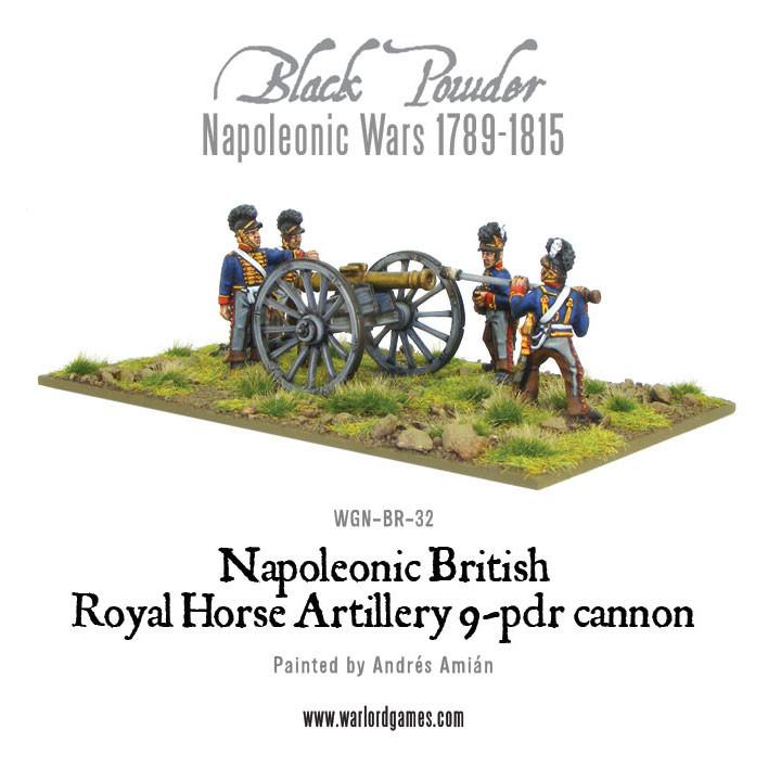 Napoleonic British Royal Horse Artillery 9-pdr cannon