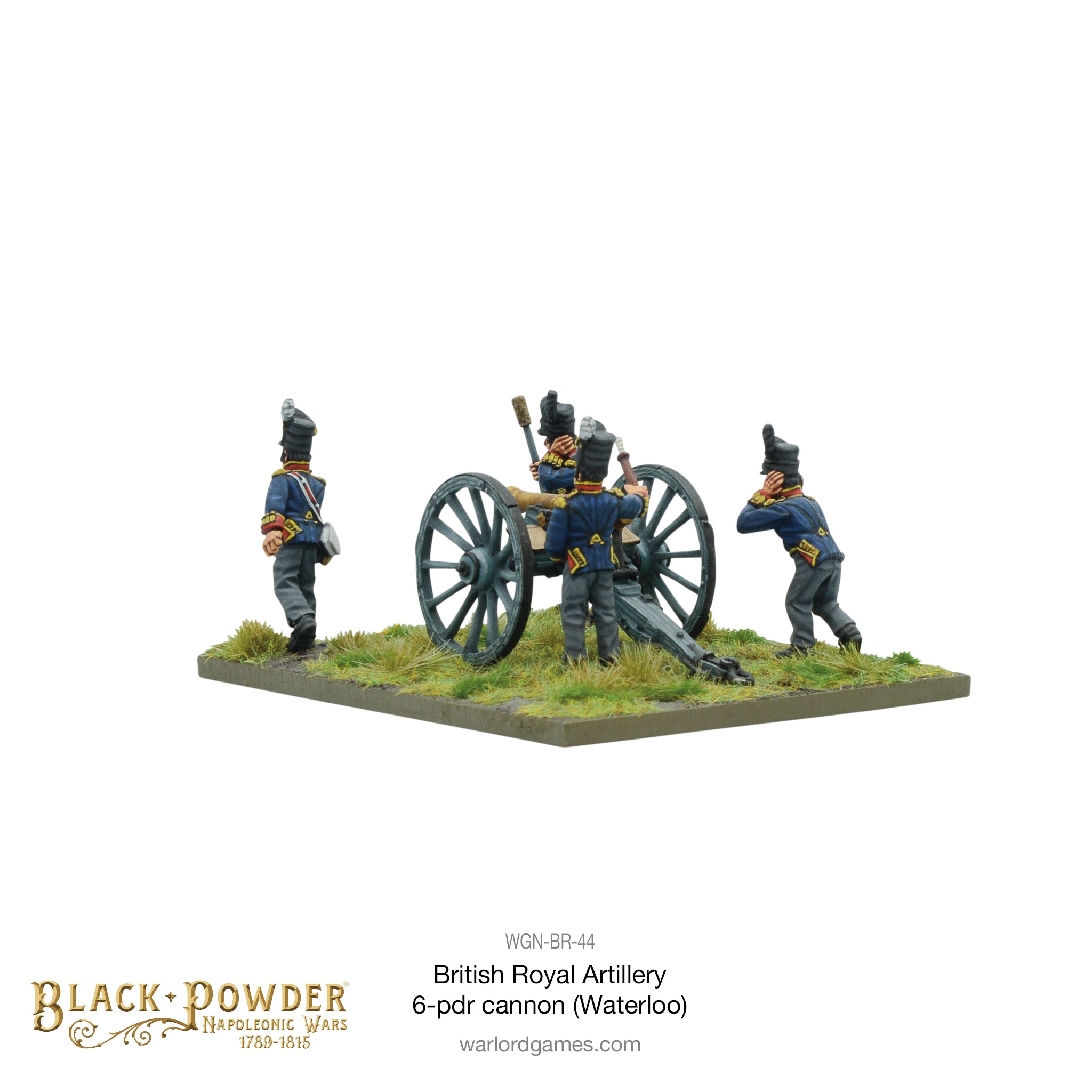 Napoleonic British Royal Artillery 6-pdr cannon (Waterloo Campaign)