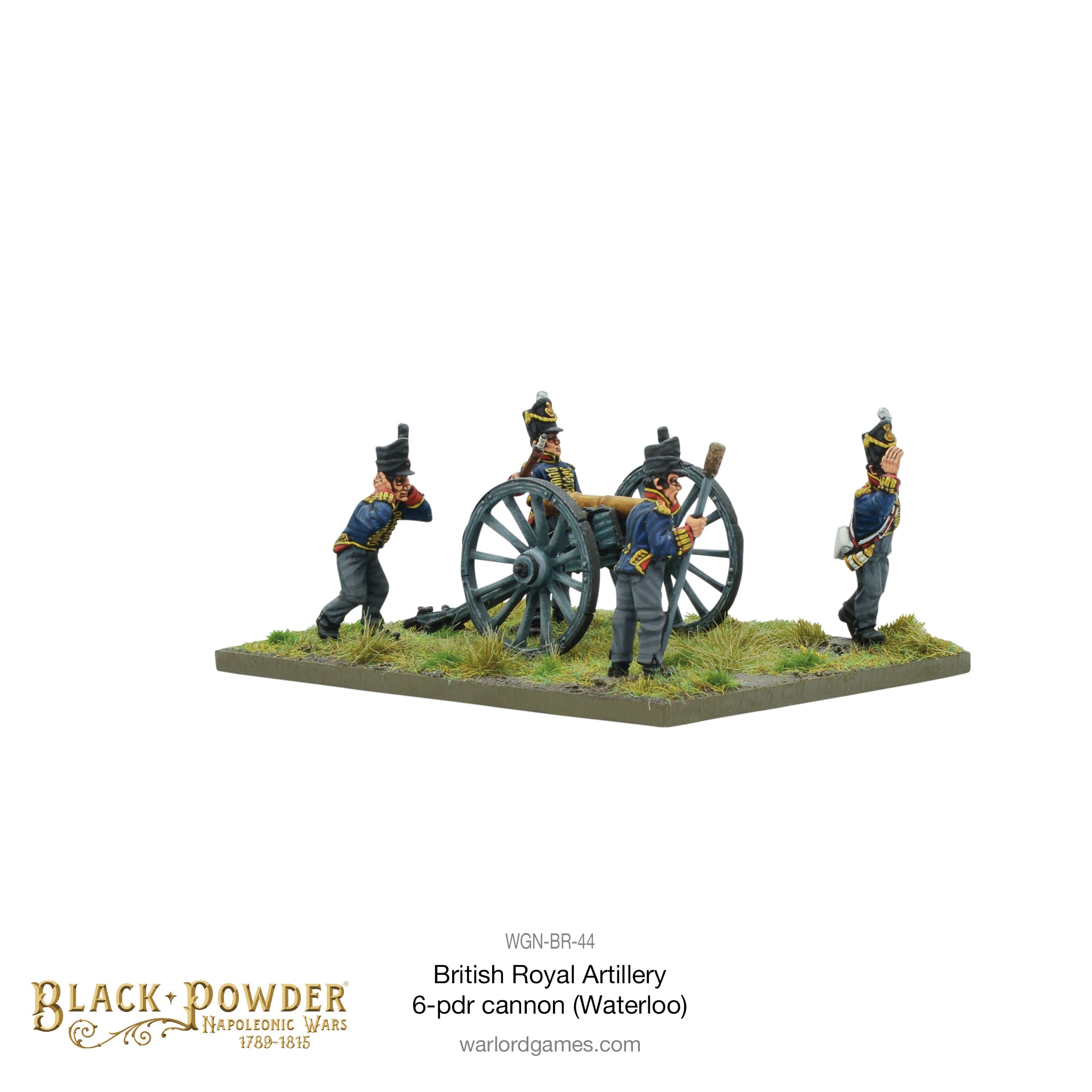 Napoleonic British Royal Artillery 6-pdr cannon (Waterloo Campaign)